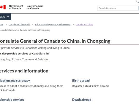 The Consulate General of Canada in Chongqing